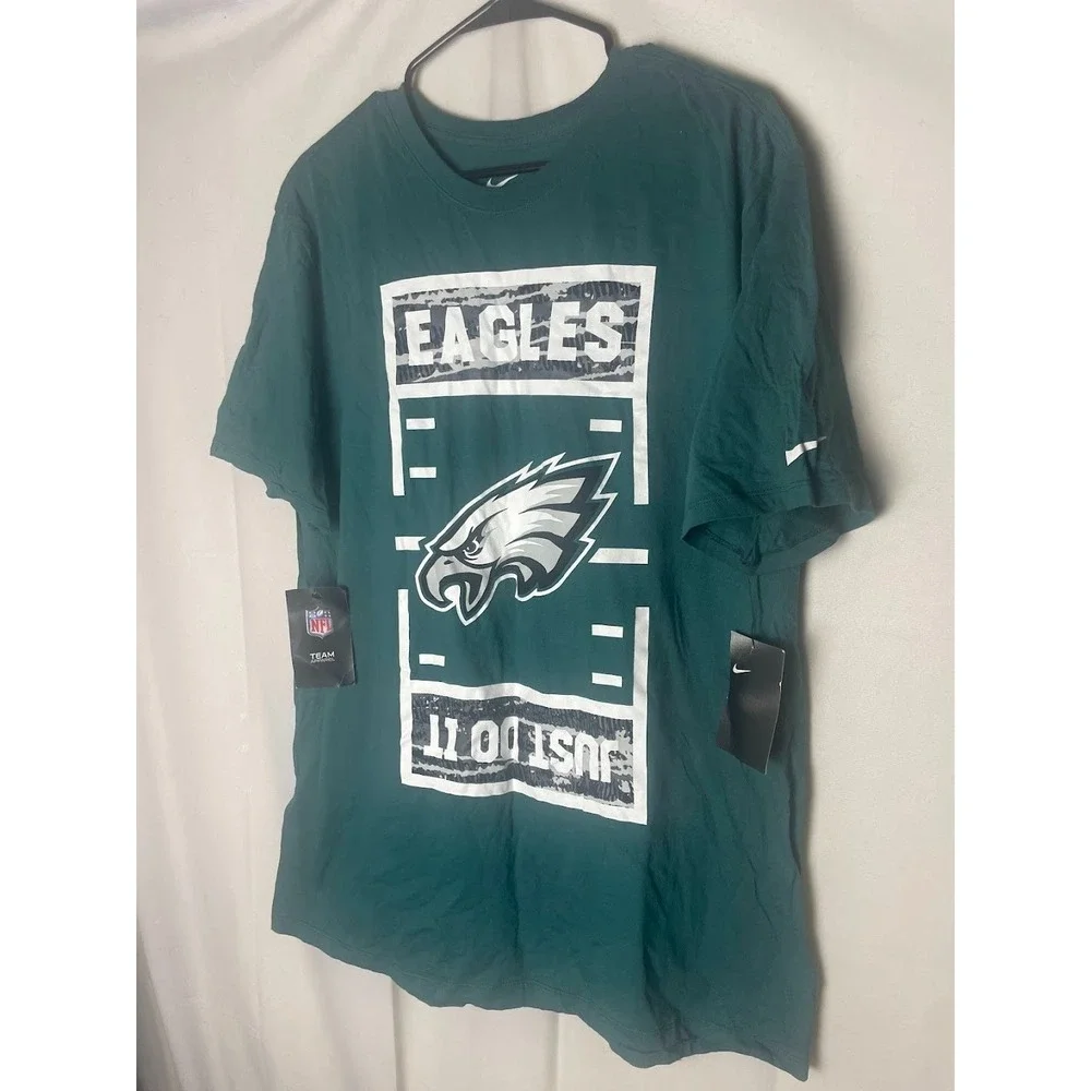 Nike Philadelphia Eagles NFL Football Men's T Shirt Green Size XL Brand New‎